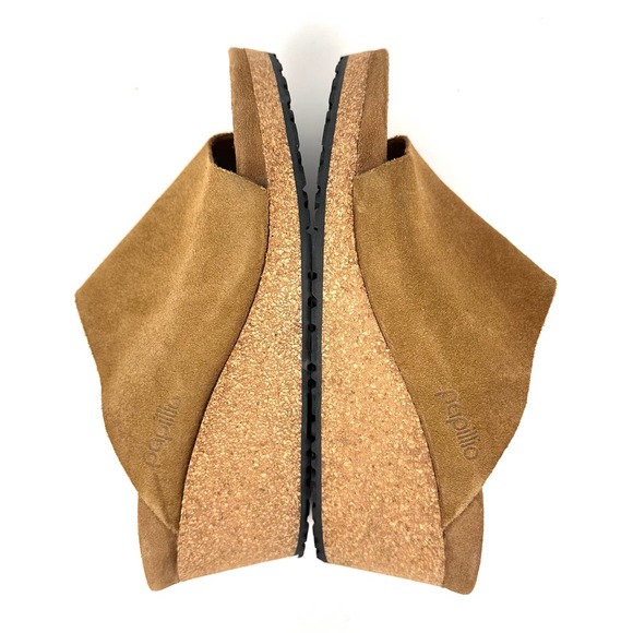 Birkenstock Papillio Namica Suede Leather Slide Wedge Sandal Tea Brown Size 38 - Picture 5 of 11